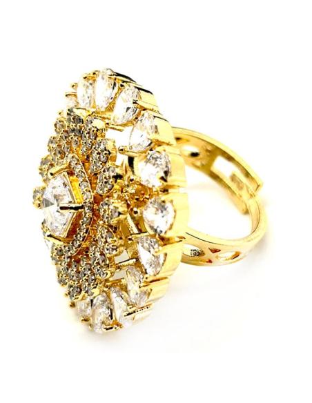 SORTIJAS ELEGANTES DE ROSETON CON FINAS CIRCONITAS