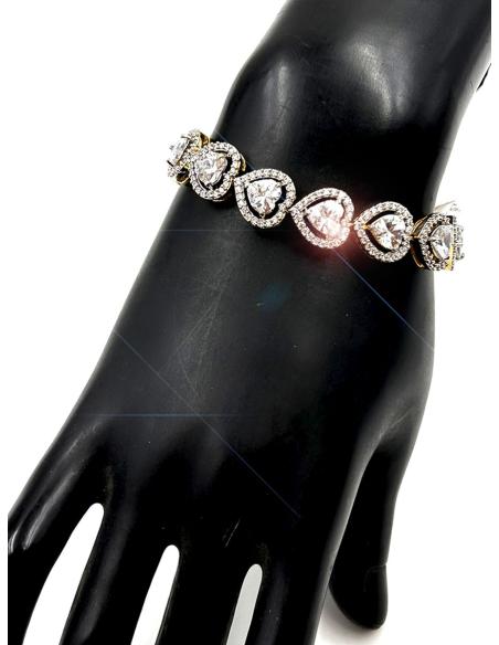 PULSERAS PARA BODAS CON DISEÑO DE CORAZON PARA TRAJES DE NOVIA