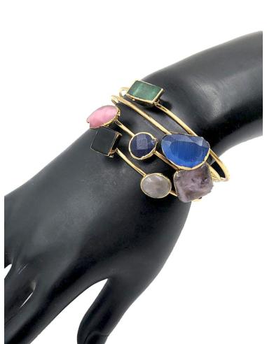 HERMOSO BRAZALETE DORADO DECORADO CON PIEDRAS
