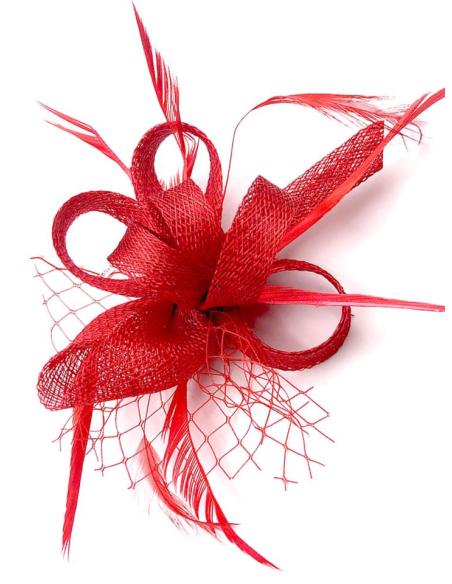 TOCADOS PEQUEÑOS ROJOS PARA MADRINAS E INVITADAS DE BODAS