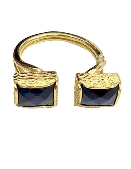 ANILLOS MUJER DE DOBLE PIEDRA MORADA PARA INVITADAS DE BODA
