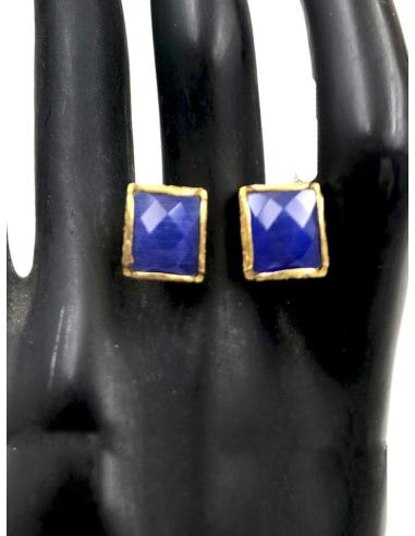 ANILLOS MUJER DE DOBLE PIEDRA AZULONA PARA INVITADAS DE BODA