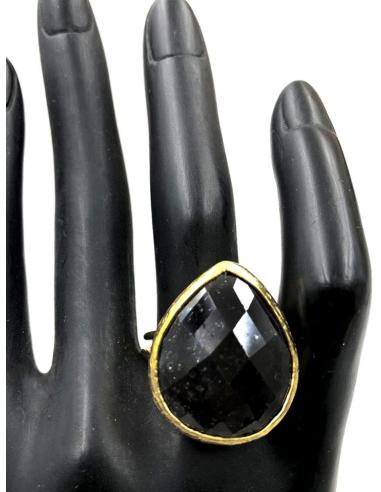 ANILLO GRANDE MUJER DE PIEDRAS CON DISEÑO DE LAGRIMA