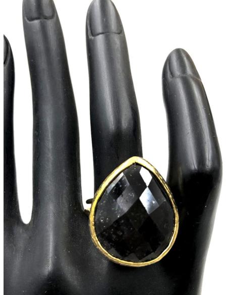 ANILLO GRANDE MUJER DE PIEDRAS CON DISEÑO DE LAGRIMA