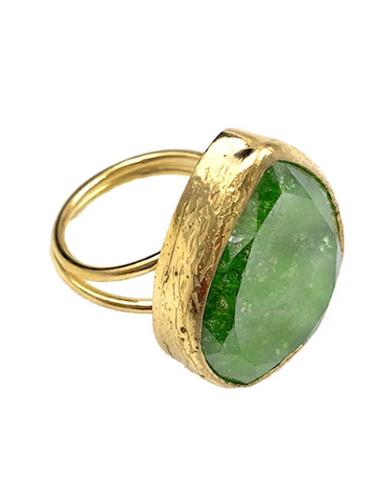 ANILLO GRANDE MUJER DE PIEDRAS CON DISEÑO DE LAGRIMA