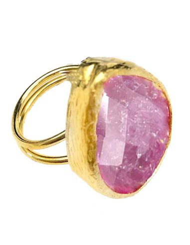 ANILLO GRANDE MUJER DE PIEDRAS CON DISEÑO DE LAGRIMA