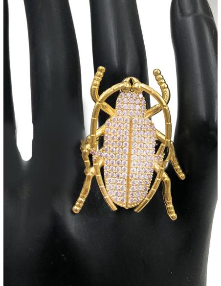 ANILLOS ORIGINALES DORADOS AMULETO DE ESCARABAJO EGIPCIO