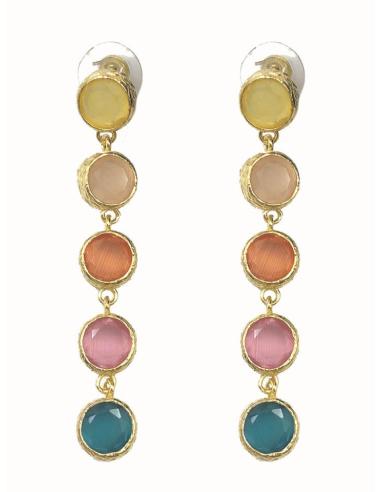 PENDIENTES LARGOS DE BODA CON PEDRERIA DE MODA Y TENDENCIA