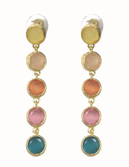 PENDIENTES LARGOS DE BODA CON PEDRERIA DE MODA Y TENDENCIA