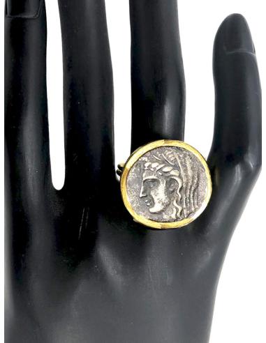 ANILLOS DE MUJER DISEÑO DE MONEDAS REPLICA DE JOYA ANTIGUA