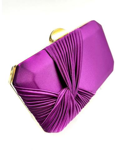 BOLSOS ORIGINALES MORADOS IDEALES CON NUDO DRAPEADO
