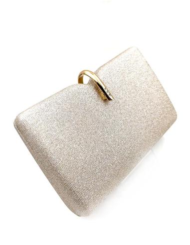 BOLSOS ELEGANTES DE BODA DORADOS CON BONITO CIERRE JOYA