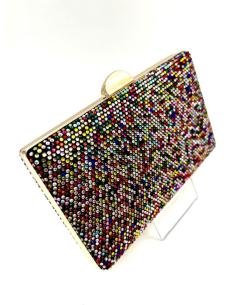BOLSOS DE INVITADA DE BODA PRECIOSOS CON PEDRERIA MULTICOLOR