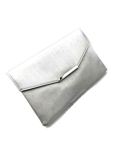 BOLSOS DE FIESTA PLATEADOS CON IRISADO BONITA CARTERA DE NOCHE