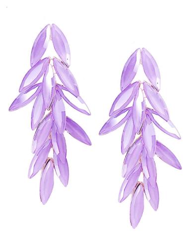 MORADOS PENDIENTES LARGOS DE MUJER PARA BODAS Y NOCHE