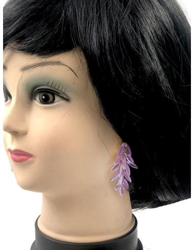 MORADOS PENDIENTES LARGOS DE MUJER PARA BODAS Y NOCHE