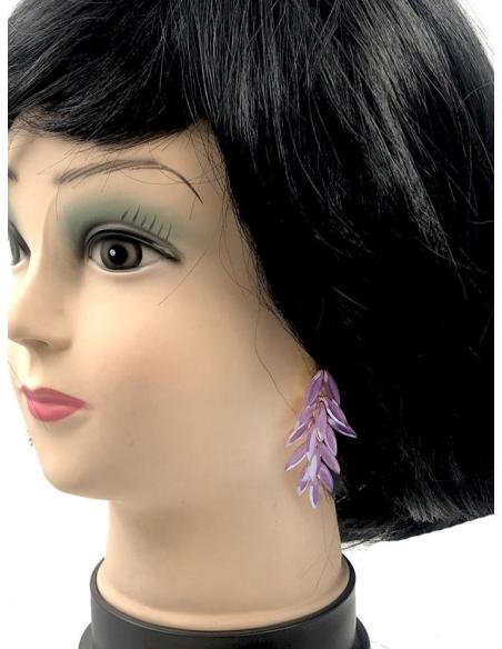 MORADOS PENDIENTES LARGOS DE MUJER PARA BODAS Y NOCHE