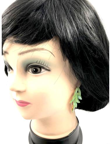 LARGOS PENDIENTES VERDES DE MUJER PARA BODAS Y NOCHE