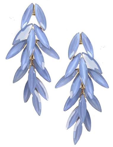 LARGOS PENDIENTES AZULES DE MUJER PARA BODAS Y NOCHE