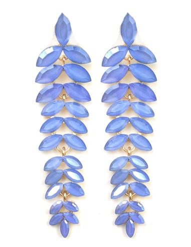 PENDIENTES AZULES LARGOS DE FIESTA Y BODA TODO UN LOOKAZO