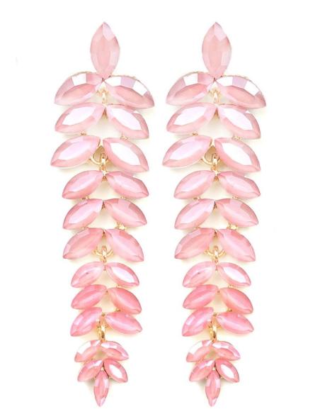PENDIENTES ROSAS LARGOS DE FIESTA Y BODA TODO UN LOOKAZO