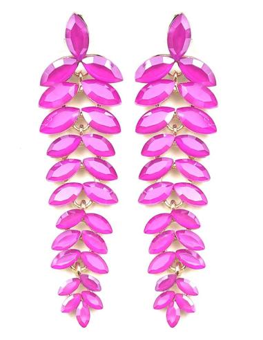 PENDIENTES FUCSIAS LARGOS DE FIESTA Y BODA TODO UN LOOKAZO