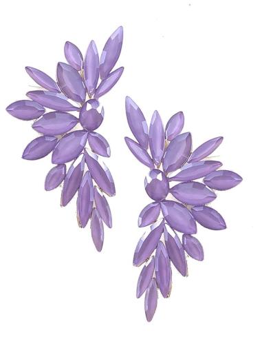 PENDIENTES MUJER MORADOS ACTUAL DISEÑO PARA INVITADAS DE BODA