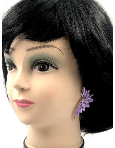 PENDIENTES MUJER MORADOS ACTUAL DISEÑO PARA INVITADAS DE BODA