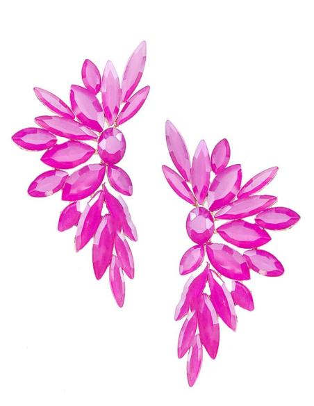 PENDIENTES MUJER FUCSIAS ACTUAL DISEÑO PARA INVITADAS DE BODA