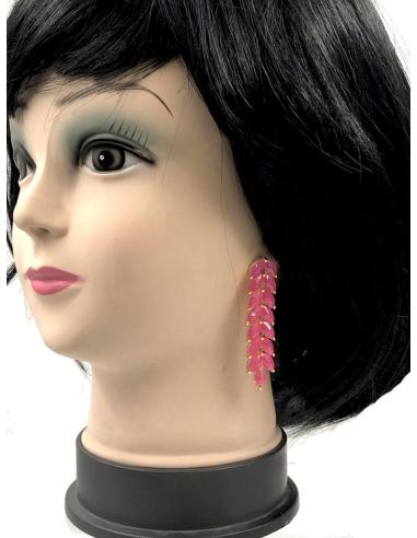 ELEGANTES PENDIENTES FUCSIAS IDEALES PARA BODAS Y EVENTOS
