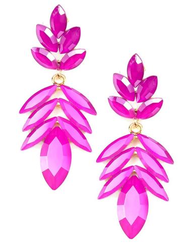 PENDIENTES FUCSIAS MUY BONITOS PARA LUCIR TU LOOK Y ESTAR PERFECTA