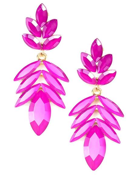 PENDIENTES FUCSIAS MUY BONITOS PARA LUCIR TU LOOK Y ESTAR PERFECTA