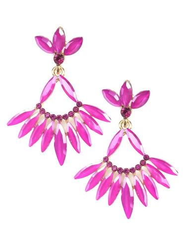 BONITOS PENDIENTES DE FIESTA FUCSIAS PARA LOOK DE NOCHE Y BODA