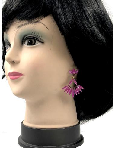 BONITOS PENDIENTES DE FIESTA FUCSIAS PARA LOOK DE NOCHE Y BODA