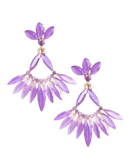 BONITOS PENDIENTES DE FIESTA MORADOS PARA LOOK DE NOCHE Y BODA