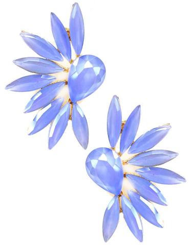 PENDIENTES DE MUJER AZULES DISEÑO CORTO ESPECIAL MADRINAS