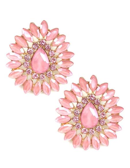 PENDIENTES DE MUJER ROSAS DISEÑO CORTO ESPECIAL MADRINAS