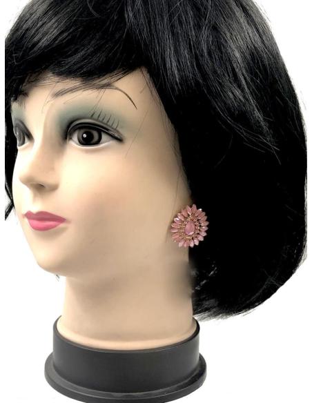 PENDIENTES DE MUJER ROSAS DISEÑO CORTO ESPECIAL MADRINAS