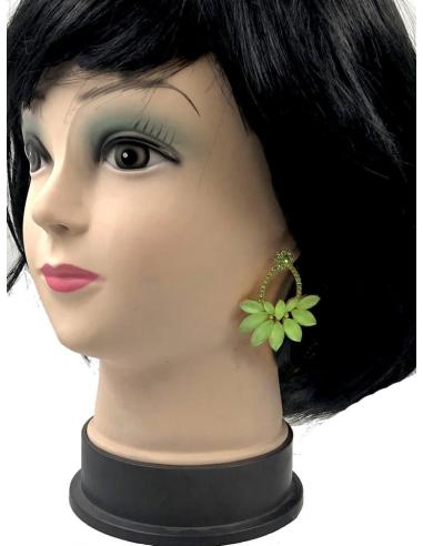 PENDIENTES LARGOS DE FIESTA Y BODA VERDES MUY FAVORECEDORES