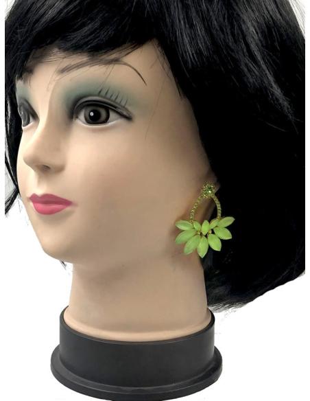 PENDIENTES LARGOS DE FIESTA Y BODA VERDES MUY FAVORECEDORES