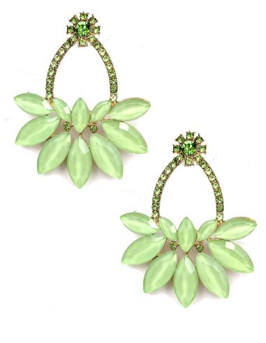 PENDIENTES LARGOS DE FIESTA Y BODA VERDES MUY FAVORECEDORES