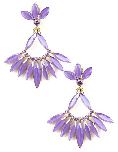 BONITOS PENDIENTES DE FIESTA MORADOS PARA LOOK DE NOCHE Y BODA