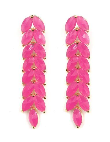 ELEGANTES PENDIENTES FUCSIAS IDEALES PARA BODAS Y EVENTOS