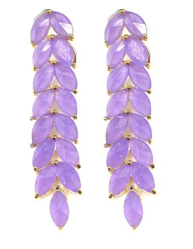 ELEGANTES PENDIENTES MORADOS IDEALES PARA BODAS Y EVENTOS