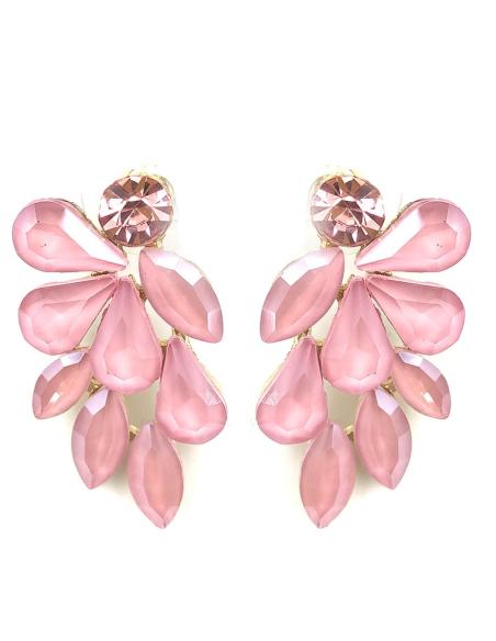 PENDIENTES MUJER ROSAS Y CORTOS IDEALES PARA BODAS DE DIA