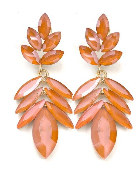 BONITOS PENDIENTES DE FIESTA NARANJAS DE INVITADA PERFECTA