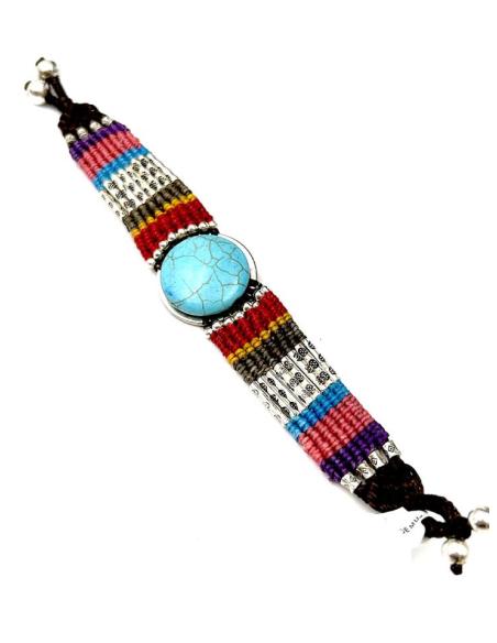 PULSERAS MUJER DE PIEDRA TURQUESA MUY BONITAS PARA EL VERANO