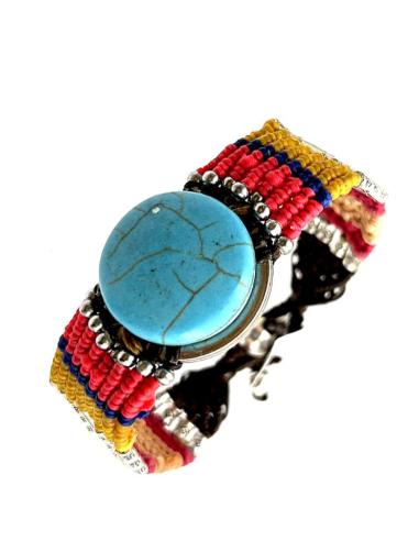 PULSERAS MUJER DE PIEDRA TURQUESA MUY BONITAS PARA EL VERANO
