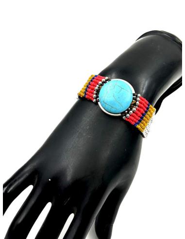 PULSERAS MUJER DE PIEDRA TURQUESA MUY BONITAS PARA EL VERANO