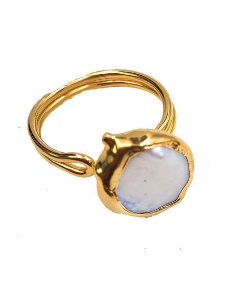ANILLOS FINOS DE MUJER DORADOS CON PIEDRA ANACARADA
